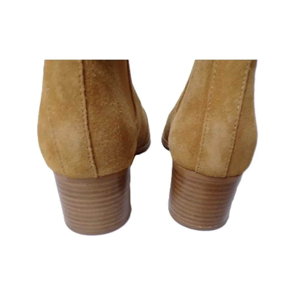 🆕 RAG & BONE Rover Chelsea Suede Bootie Ankle Boot Gold Tan 8 - Picture 7 of 8